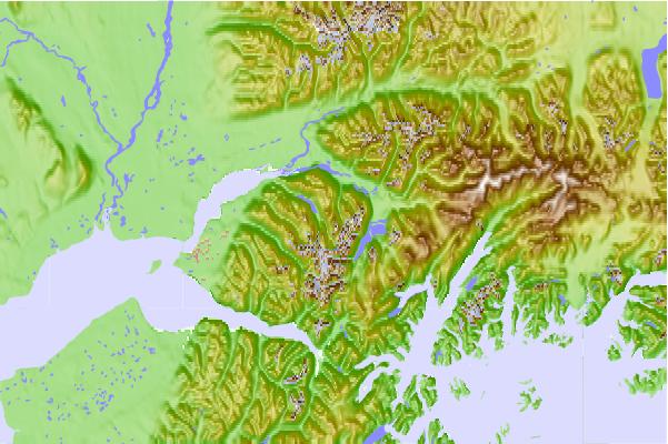 Surf breaks located close to Bashful Peak