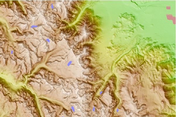 Surf breaks located close to Basin Mountain