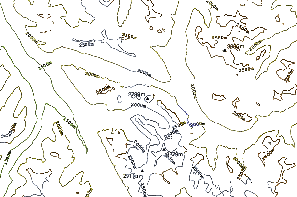 Mountain peaks around Bastion Peak (Canada)