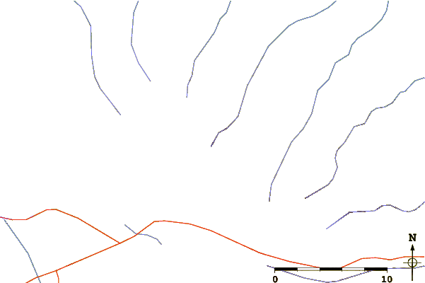 Roads and rivers around Bat Khan Mountain