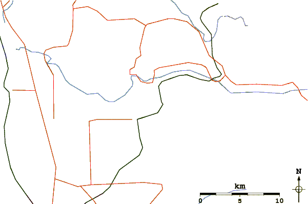 Roads and rivers around Battle Ground Lake State Park