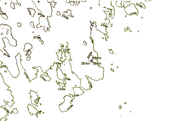 Mountain peaks around Bauneg Beg Mountain