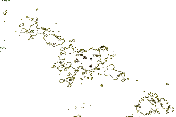 Mountain peaks around Bayuda Volcanic Field