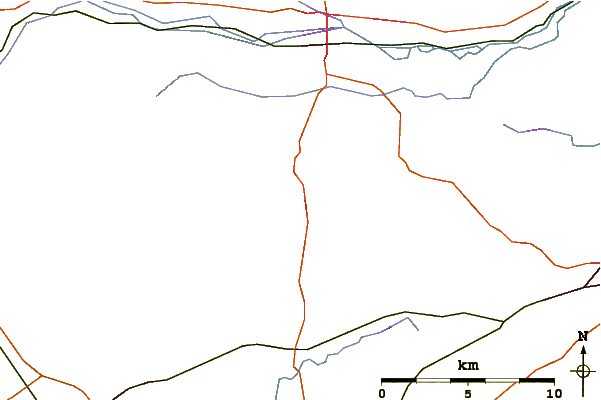 Roads and rivers around Beacon Hill, Burghclere, Hampshire