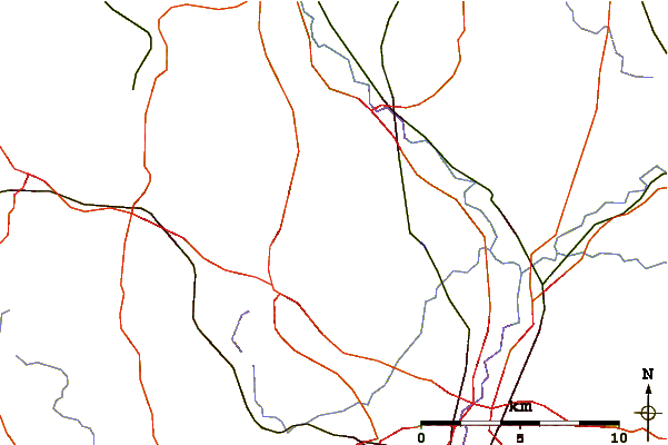 Roads and rivers around Beacon Hill, Leicestershire