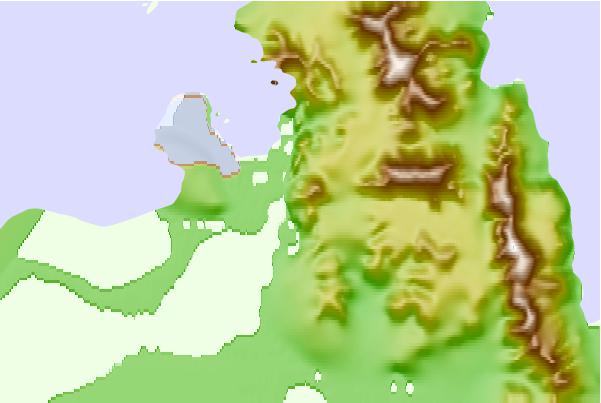 Surf breaks located close to Beagle Peak