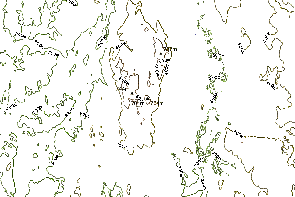 Mountain peaks around Bear Mountain (Connecticut)