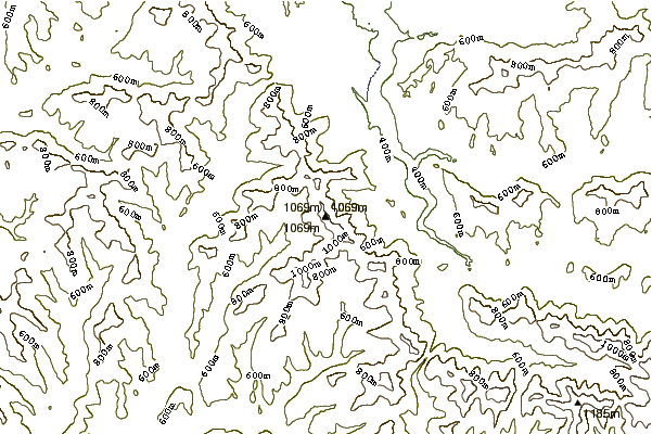 Mountain peaks around Bearpen Mountain