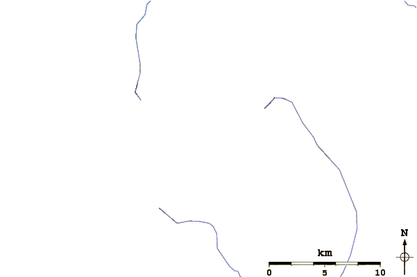 Roads and rivers around Bears Breast Mountain