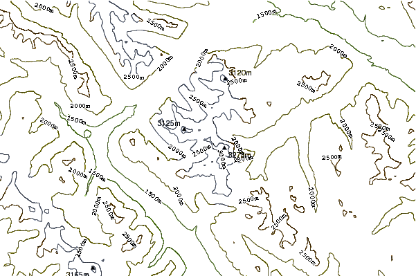 Mountain peaks around Beatrice Peak