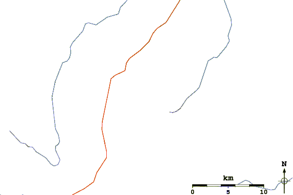 Roads and rivers around Beatys Butte