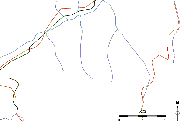 Roads and rivers around Bec de la Montau