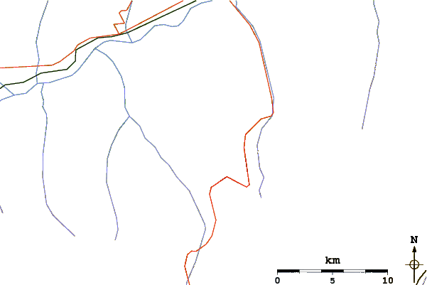 Roads and rivers around Becs de Bosson