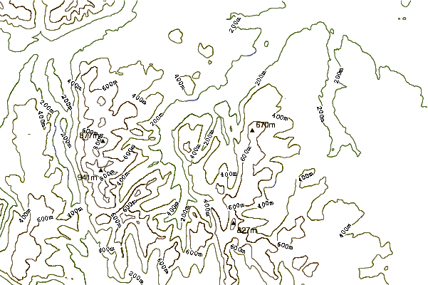 Mountain peaks around Beda Fell