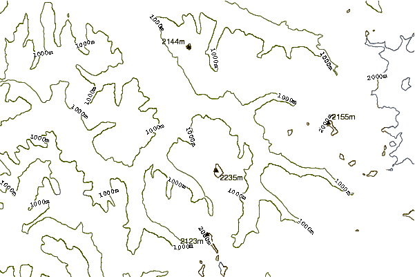 Mountain peaks around Bedal Peak