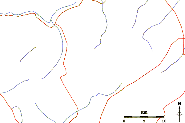 Roads and rivers around Bedori Top