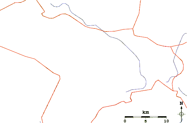 Roads and rivers around Beech Mountain