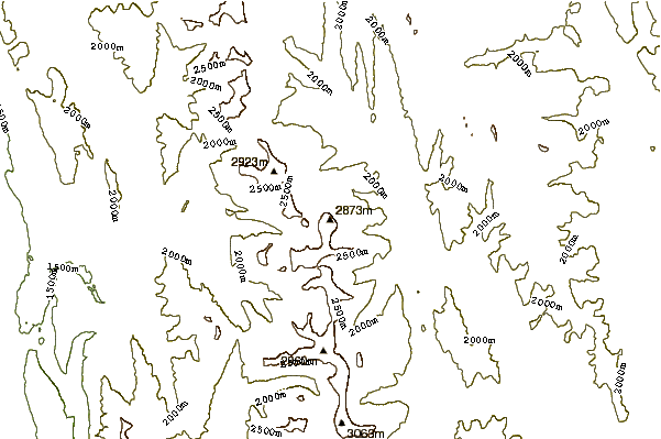 Mountain peaks around Beehive Mountain