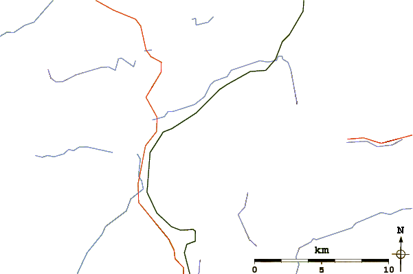 Roads and rivers around Beinn Achaladair