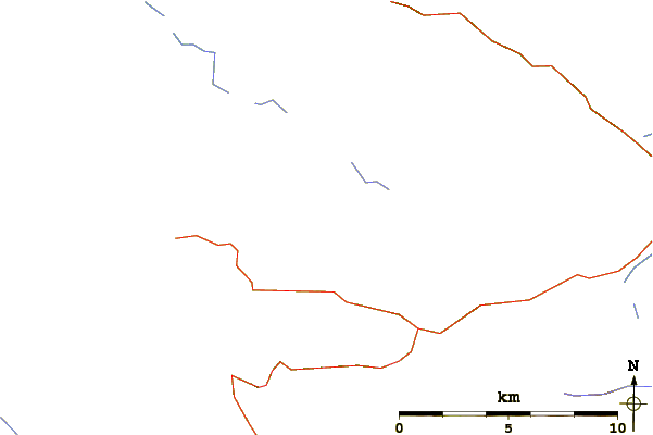 Roads and rivers around Beinn Alligin