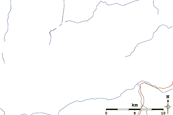 Roads and rivers around Beinn Bhreac