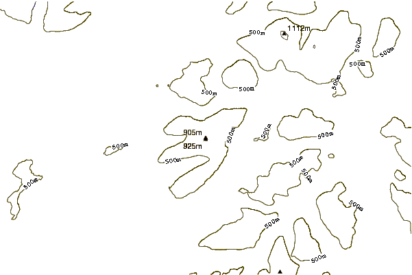 Mountain peaks around Beinn Bhuidhe (Glen Fyne)