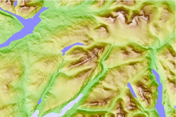 Surf breaks located close to Beinn Bhuidhe (Glen Fyne)