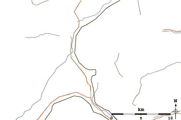 Roads and rivers around Beinn Dorain