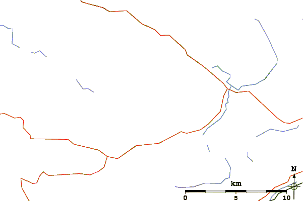 Roads and rivers around Beinn Eighe