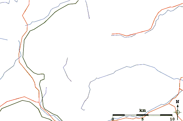 Roads and rivers around Beinn Heasgarnich