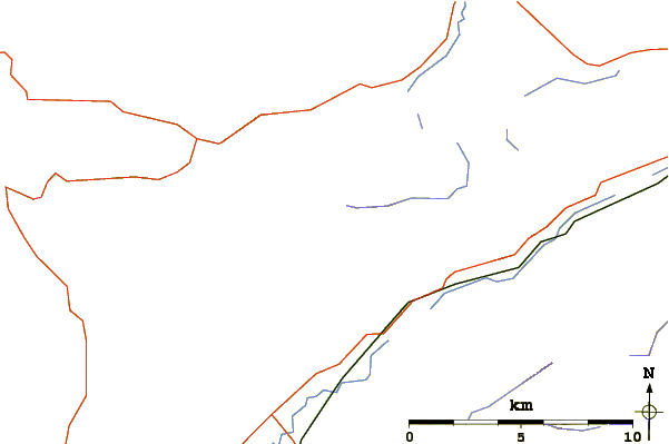 Roads and rivers around Beinn Liath Mhòr