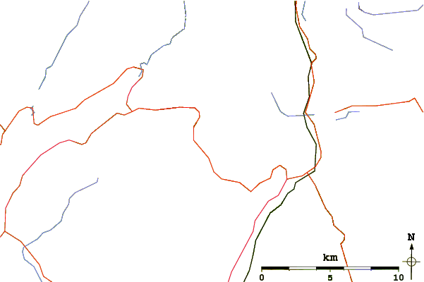 Roads and rivers around Beinn Luibhean