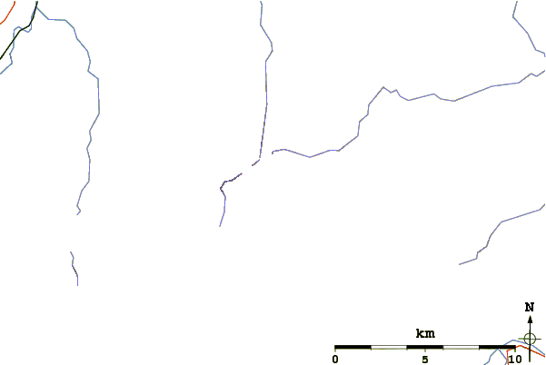 Roads and rivers around Beinn Mheadhoin