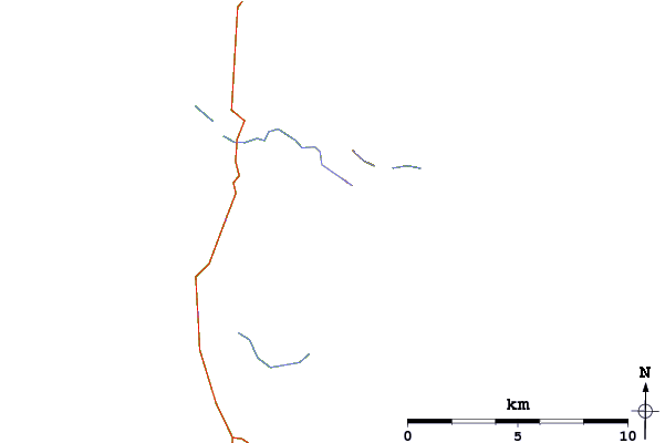 Roads and rivers around Beinn Mhòr