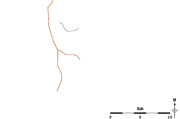 Roads and rivers around Beinn Ruigh Choinnich