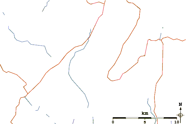 Roads and rivers around Beinn Spionnaidh