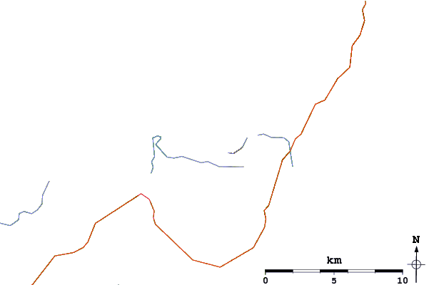 Roads and rivers around Beinn a' Chaolais