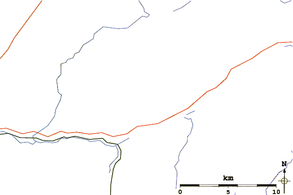 Roads and rivers around Beinn a' Chaorainn (Glen Spean)