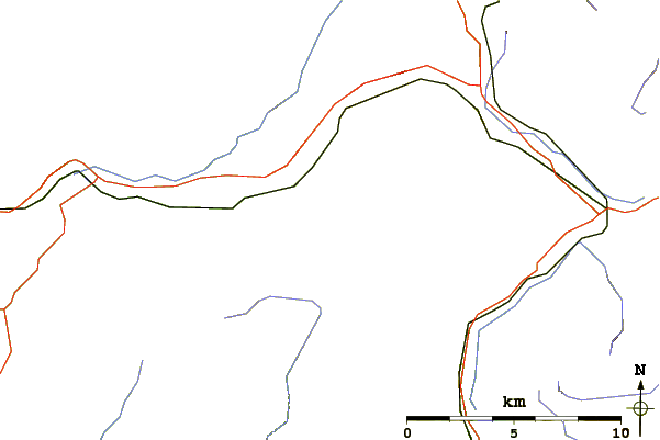 Roads and rivers around Beinn a' Chleibh