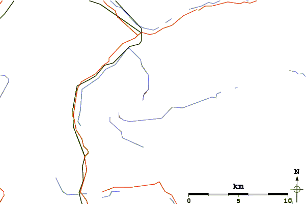 Roads and rivers around Beinn a' Chroin