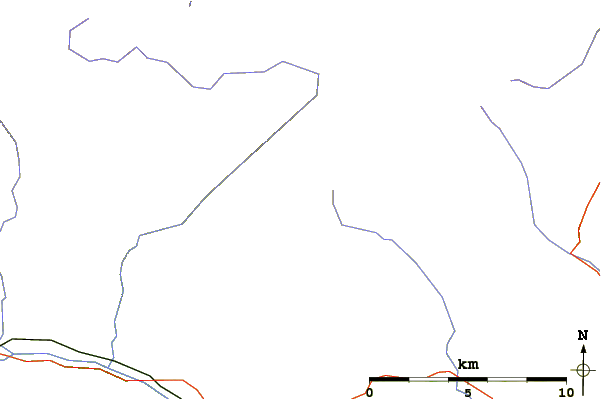 Roads and rivers around Beinn a' Ghlò