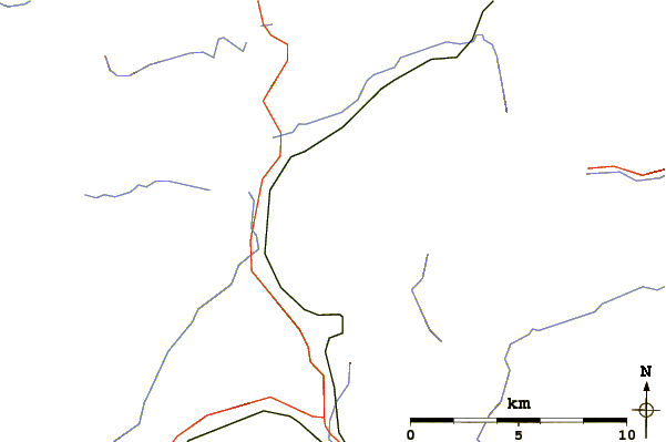 Roads and rivers around Beinn an Dothaidh