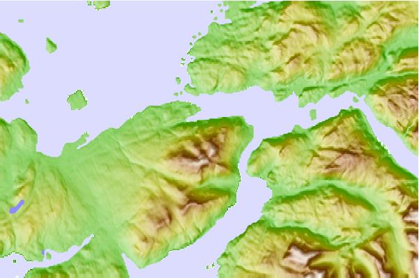 Surf breaks located close to Beinn na Caillich