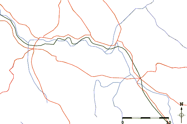 Roads and rivers around Belava