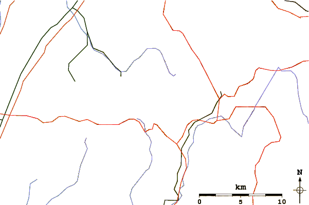 Roads and rivers around Belchen