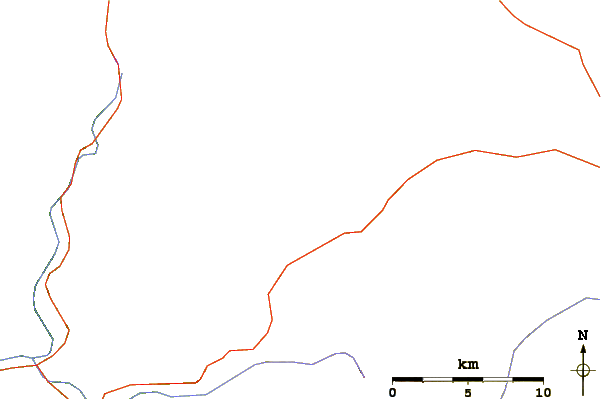 Roads and rivers around Belknap Crater