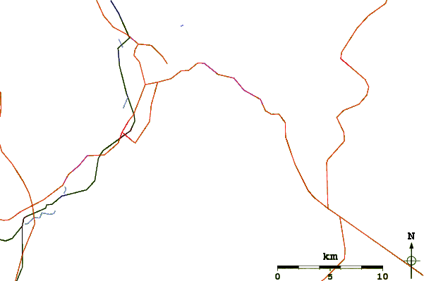 Roads and rivers around Belknap Mountain