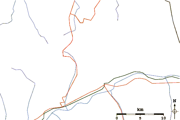 Roads and rivers around Bella Lui