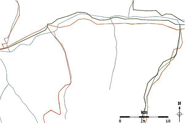 Roads and rivers around Bella Tola