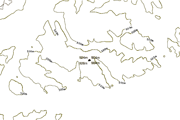 Mountain peaks around Ben Chonzie